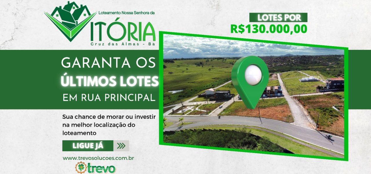 LOTES EM RUA PRINCIPAL DO LOTEAMENTO NS DA VITÓRIA